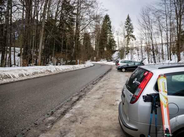Kostenloser und geräumter Parkplatz Brandstätt in Ruhpolding.