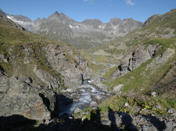 Blick zurück durch die Schlucht zum "Breiten Wasser"