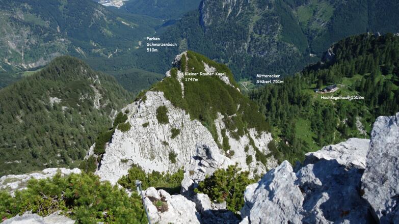 Tiefblick vom Gr.Rauhenkogelanstieg