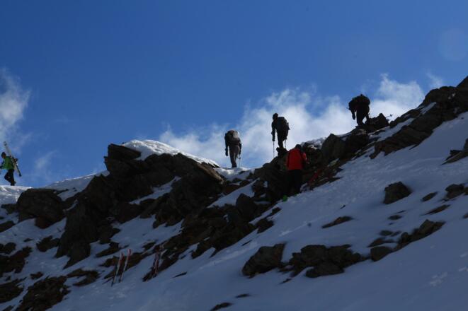 über den Grat zum Gipfel