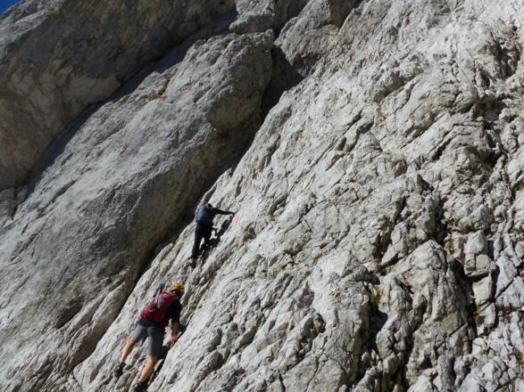 Die Schlüsselstelle auf dem Weg zum Hochsessel.