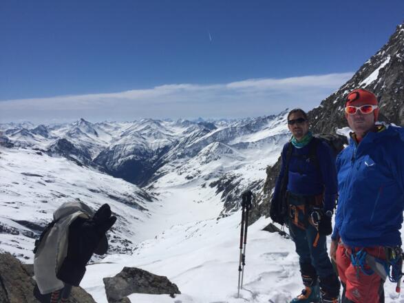 Blick vin der Maurerscharte bis in die Dolomiten