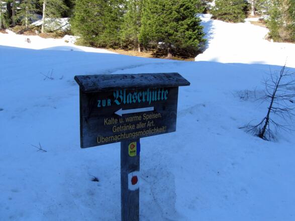 Start bei der Holztafel am Beginn des &quot;Langen Tales&quot;.