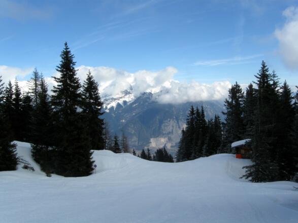 Rückblick über das trotzdem schöne Aufstiegsgelände.