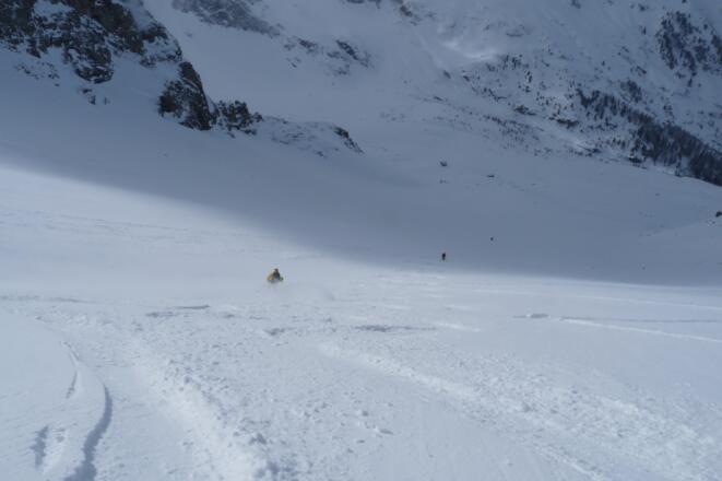 Eine wunderschöne Pulverabfahrt.