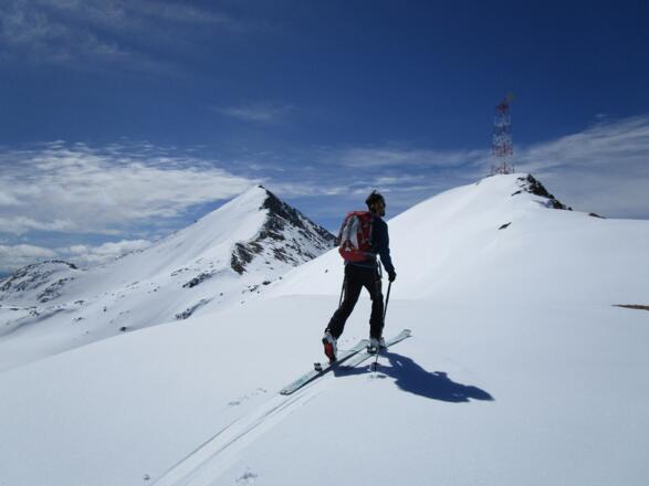 auf dem Weg zur Plattenspitze, links die Gamskarspitze