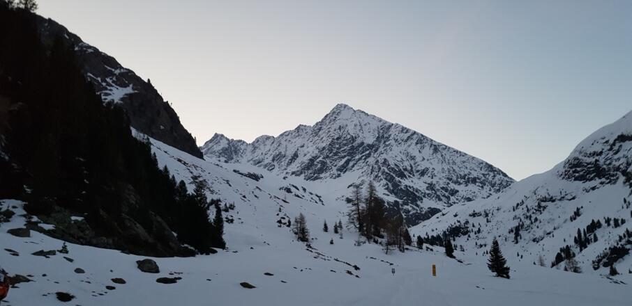 Der Schrankogel noch weit entfernt am Weg zur Amberger Hütte