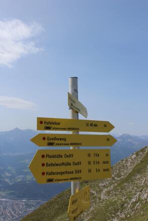 Wir gehen weiter entlang des Goethe Weges