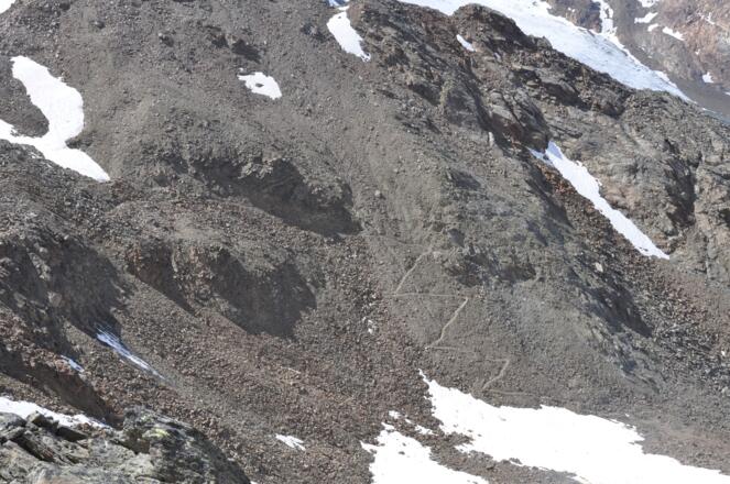 Anstieg unterhalb Hintere Guslarspitze