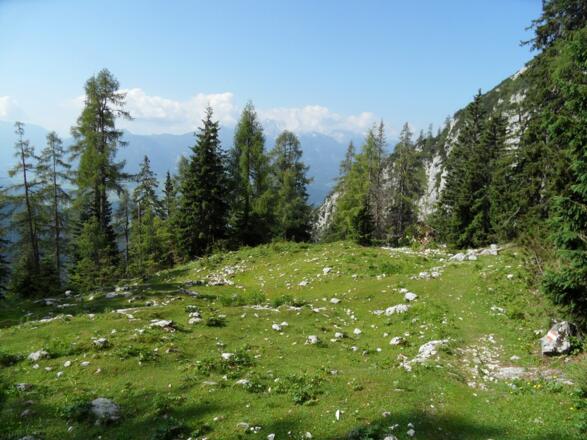 Eine Ebene bietet Aussicht und Rastmöglichkeit.
