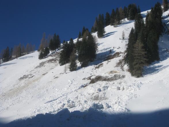 Grundlawinen bei der Gartner Alm