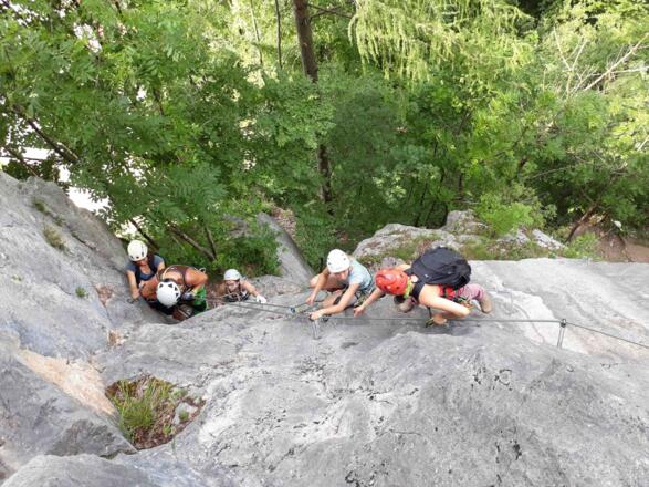 Start in den Klettersteig