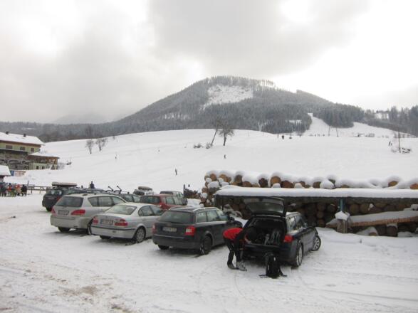 Start beim Sägewerk Hackl in Vorderstoder