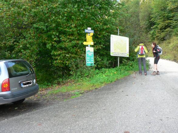 Der Parkplatz beim Eingang ins Wendbachtal