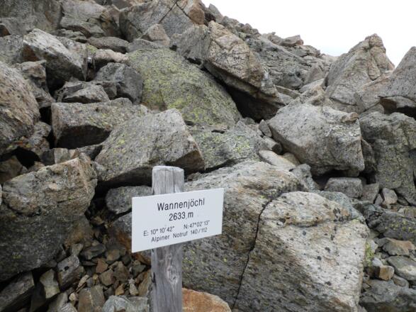 Schild im Joch