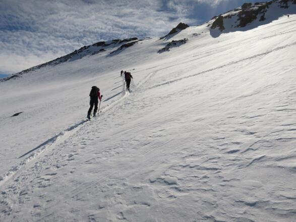 Lange Querung nach links (Süden) ...