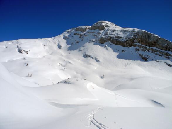 Abfahrt vom Grießkogel zwischen den Wildkögeln