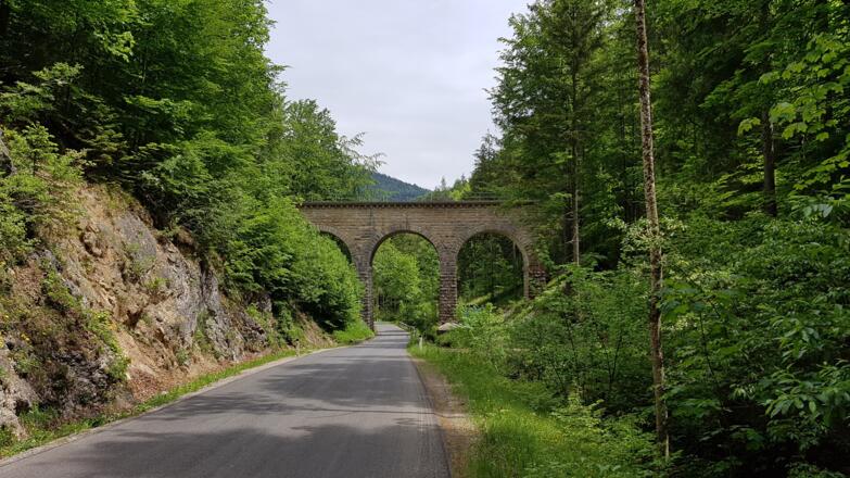 Viadukt der Wiener Hochquellenwasserleitung bei der Abfahrt nach Gaming
