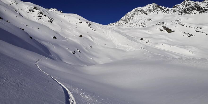 Abfahrt im großen Kar