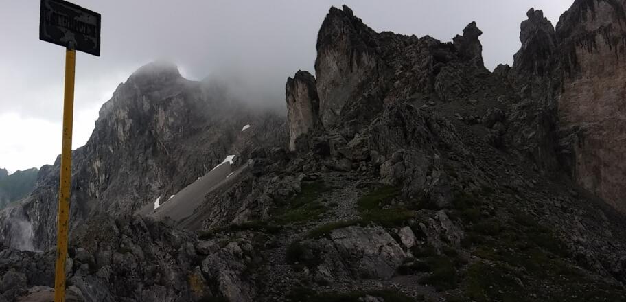 Drusentor, alternativer Übergang bei Schlechtwetter zur Lindauer Hütte