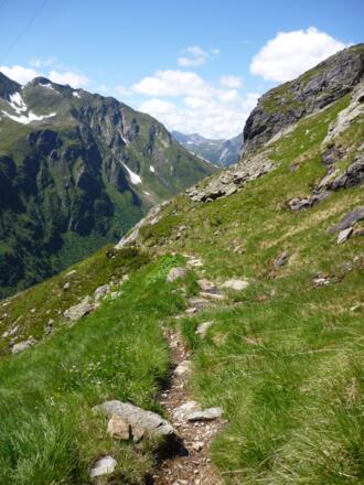 Der obere Weg im Abstieg