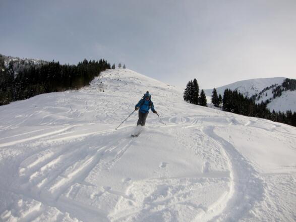 Abfahrt auf Höhe der Eggeralm.