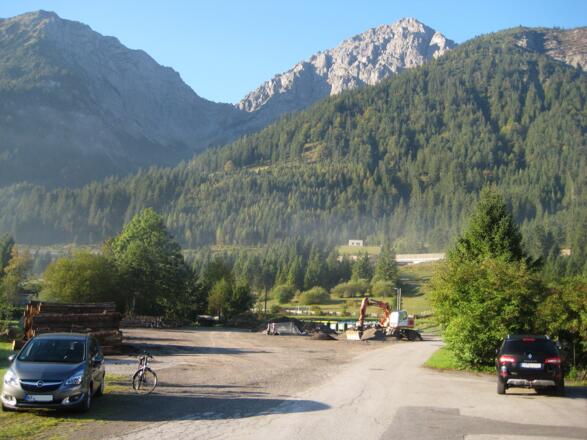 Start in HEITERWANG - mit Blick auf den THANELLER (Nordseite)