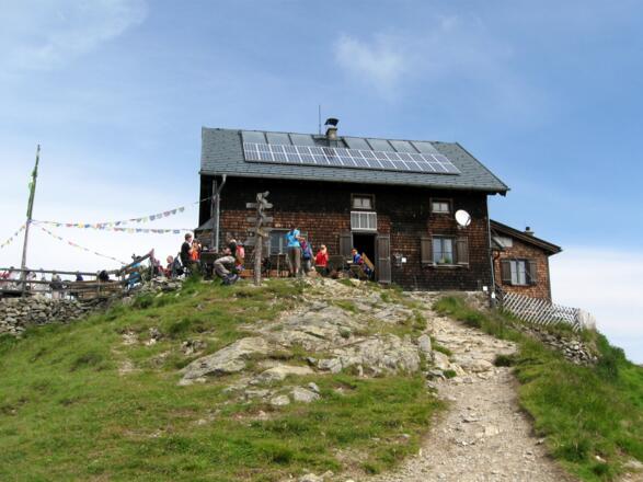 Ankunft auf der Kellerjochhütte.