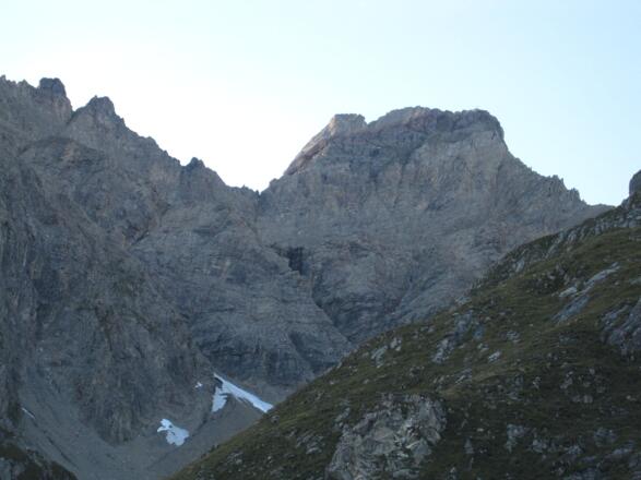 Blick von der Augsburger Hütte zur Parseier