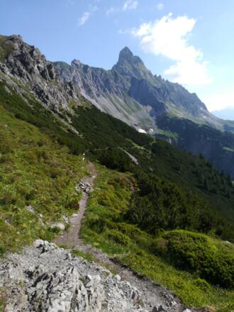 Weg  in Richtung Heinrich Hueter Hütte