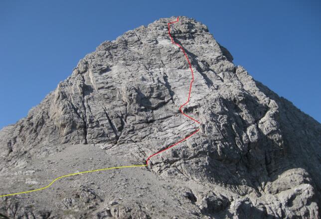 Simonskopf Nordostwand mit Klaus-Waldner-Gedenkweg