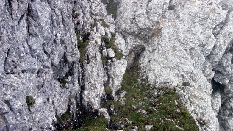 Schlüsselstelle: Einstieg 2. Seil ~1530m