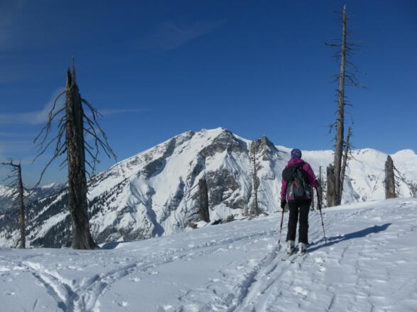 am höchsten Punkt des Rußbergs mit Gamsfeld dahinter