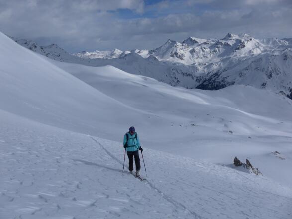 Steilhang zur Einmündung in den Normalanstieg über die Mislalm