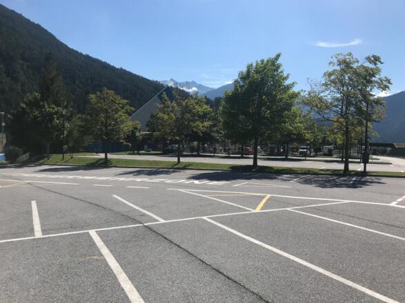 Parkplatz beim Sportzentrum Imst/Kletterhalle