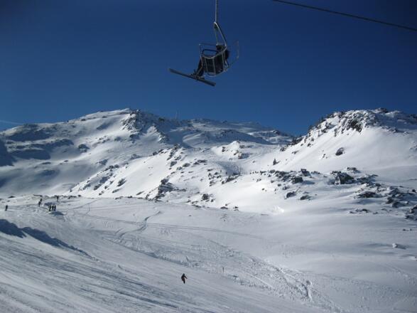 Hier verlässt man das Skigebiet