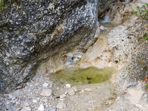 Schon auf dem Weg zur Gleirschklamm begleiten uns kleine Wasserfälle