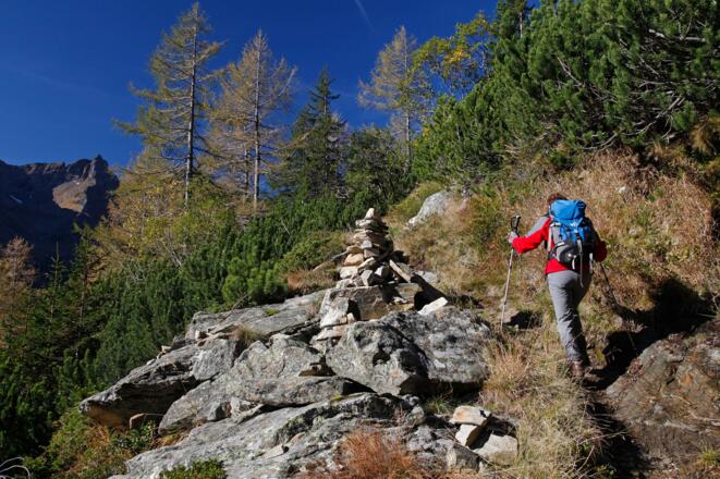 Aufstieg über die Steilstufe zur Göralhütte