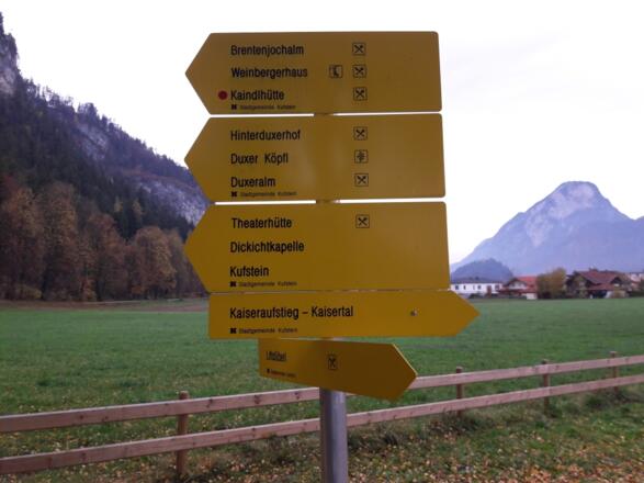 Alle Ziele sind sehr gut ausgeschildert