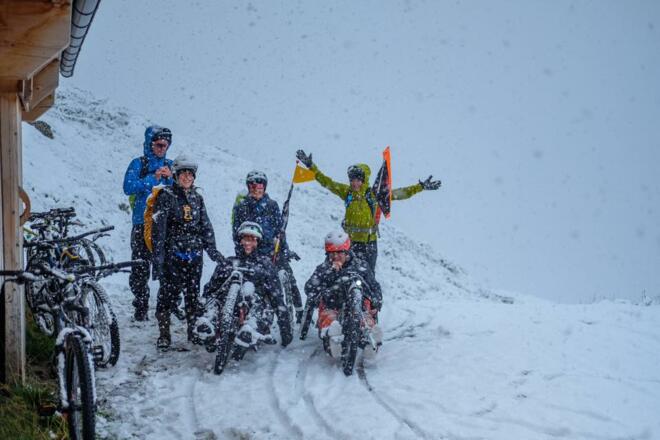 der Anstieg nach der Weidenerhütte im Schnee