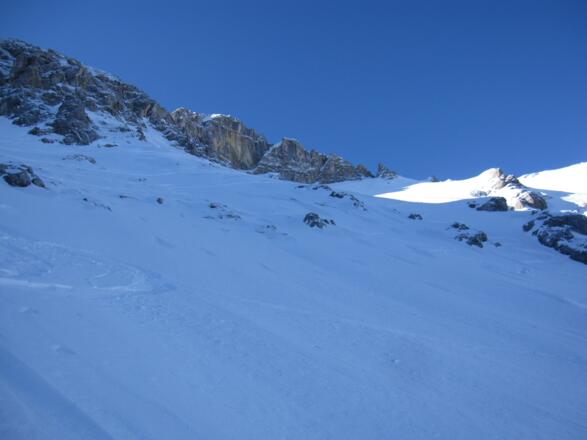 unterhalb der Birkkarspitze rechts geht's zu den Ödkarspitzen