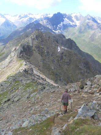 Abstieg vom Schwarzhorn
