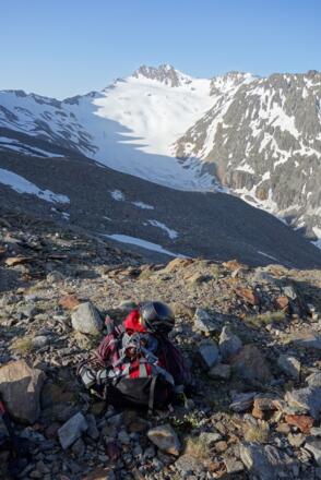 Blick zur Hochwilde und Langtalerjoch