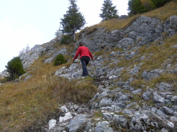 Schrofen zum NW-Grat
