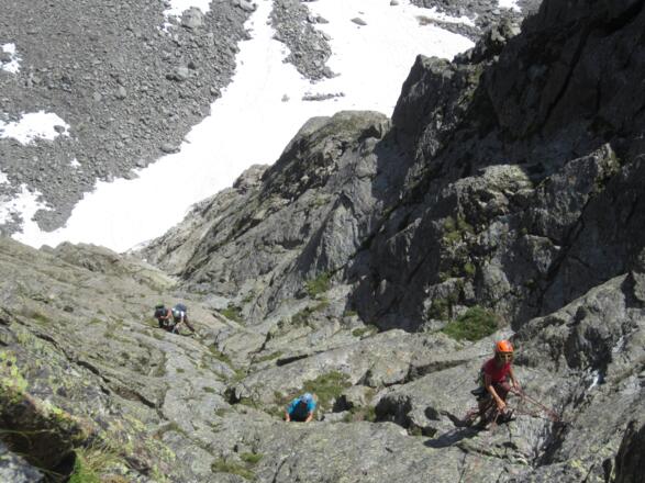 2 Seilschaften in der Route (SL 4+5)