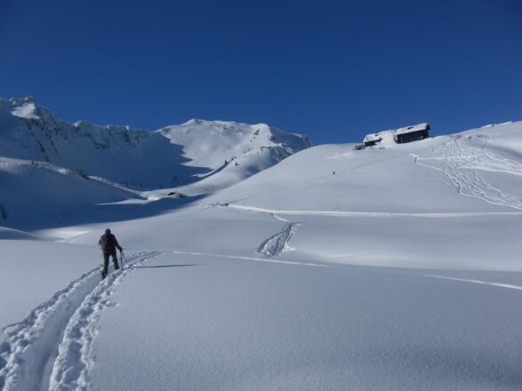 Abfahrtshänge des Steinmandls und Schwarzwasserhütte