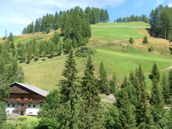 Trojerhöfe und Wiesen zur Helmhanghütte