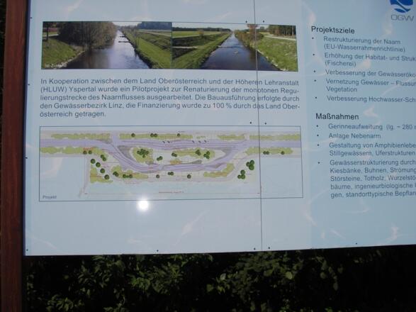 Infotafel Renaturierung Naarn