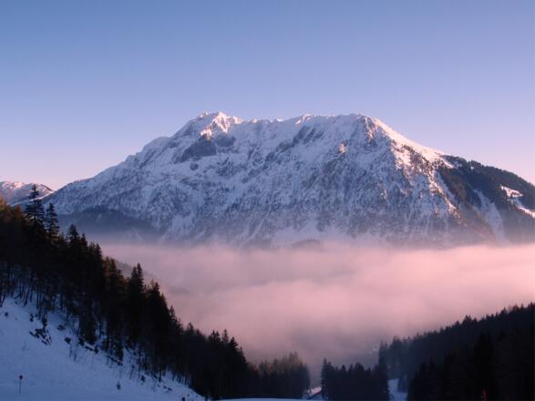 Bosruck am Morgen von der Piste