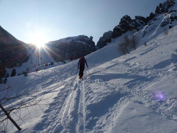 Schöner Anstieg zwischen Schneiderspitze und Widdersberg.